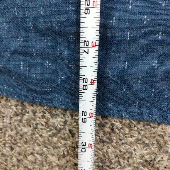 Taylor Stitch Shirt Jack Geometric L/S Button Up Indigo Blue Mens Medium (40) - Picture 8 of 9